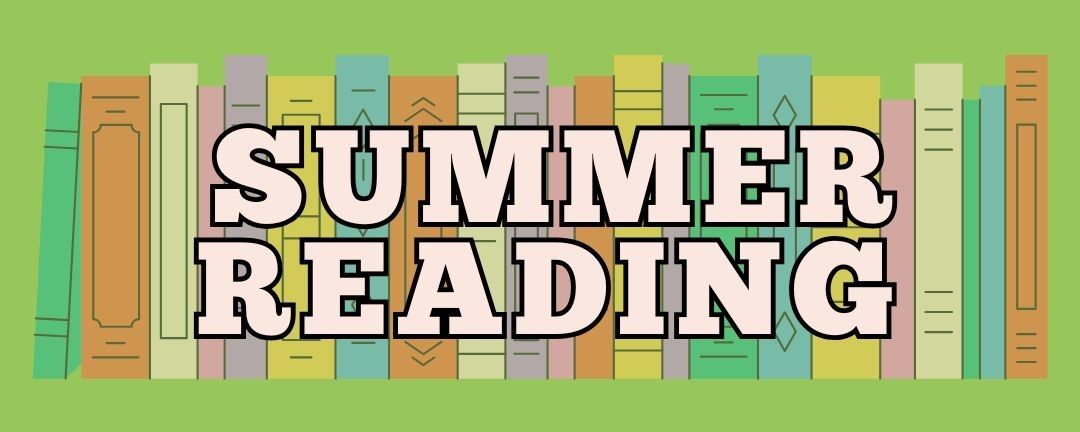  image of books with the text summer reading
